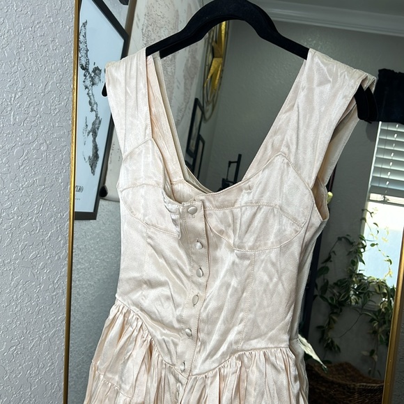 Vanessa Mooney Elizabeth Romper Cream Satin - Picture 6 of 7